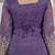 Purple crunchy silk blend sequin kurta palazzo set