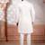 White embroidered fancy kurta payjama for men