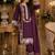 Wine satin rayon kurta pant with dupatta set