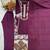 Wine satin rayon kurta pant with dupatta set