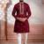 Maroon embroidered fancy kurta payjama for men
