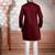 Maroon embroidered fancy kurta payjama for men
