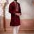 Maroon embroidered fancy kurta payjama for men