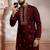 Maroon embroidered fancy kurta payjama for men