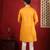 Yellow embroidered fancy kurta payjama for men