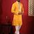 Yellow embroidered fancy kurta payjama for men