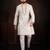 White jacquard work ethnic festive traditional attire for men