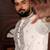 White jacquard work ethnic festive traditional attire for men