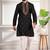 Black jacquard work ethnic festive traditional attire for men