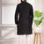 Black jacquard work ethnic festive traditional attire for men