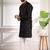 Black jacquard work ethnic festive traditional attire for men