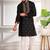 Black jacquard work ethnic festive traditional attire for men