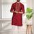 Maroon jacquard work ethnic festive traditional attire for men