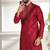 Maroon jacquard work ethnic festive traditional attire for men