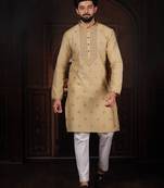 Chikoo jacquard work ethnic festive traditional attire for men