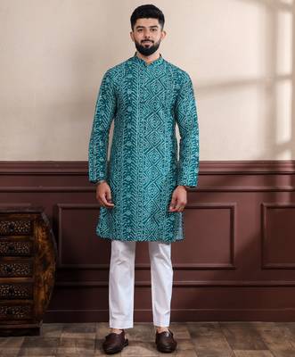 Rama printed ethnic kurta payjama for looks 1