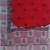 Crimson red & mist grey printed andhra cotton saree with running blouse