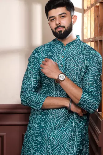 Rama printed ethnic kurta payjama for looks