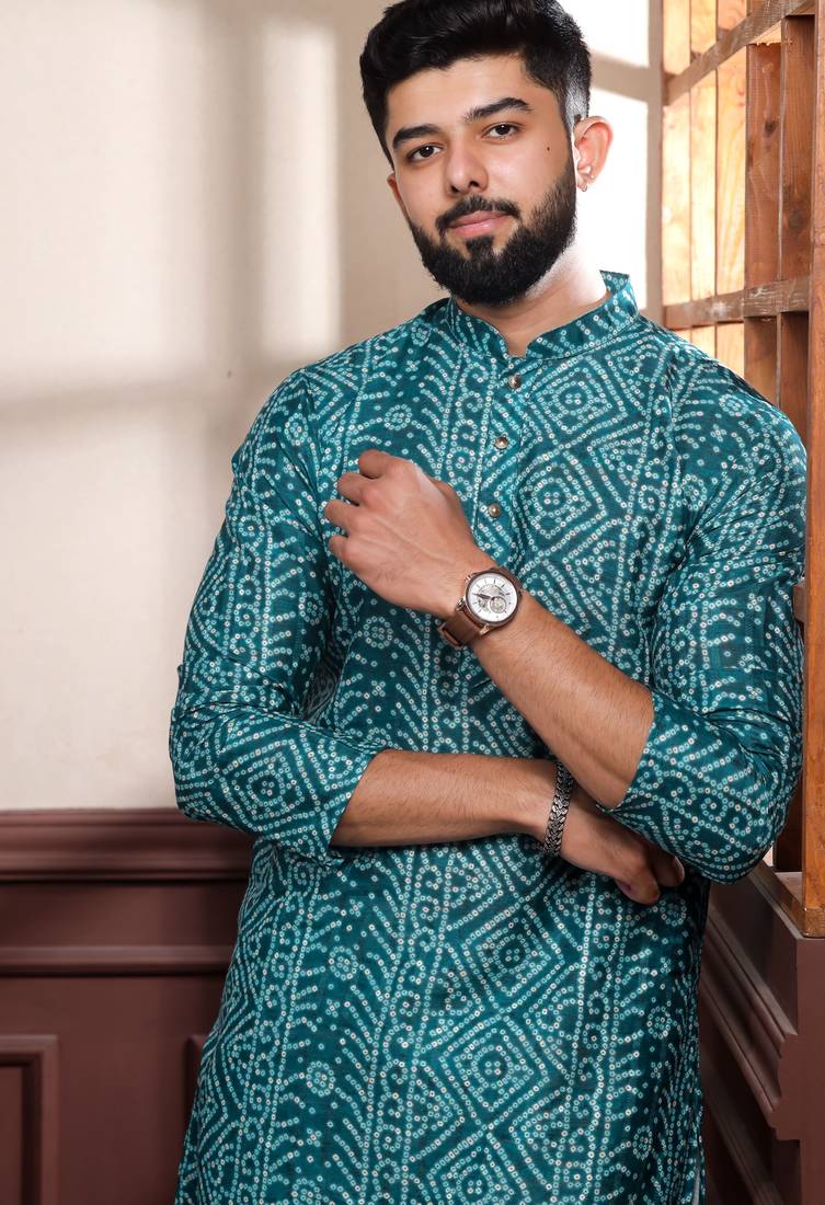Rama printed ethnic kurta payjama for looks