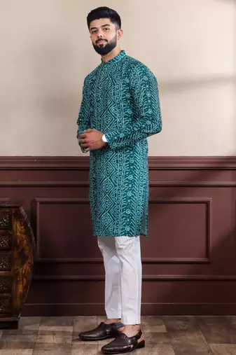 Rama printed ethnic kurta payjama for looks