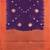 Royal purple & burnt coral orange printed andhra cotton saree with running blouse