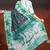 Lagoon green & royal mulberry purple printed andhra cotton saree with running blouse