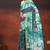 Lagoon green & royal mulberry purple printed andhra cotton saree with running blouse