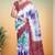 Dusty rose & purple printed andhra cotton saree with running blouse with running blouse