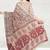 Sandstone beige & heritage crimson red printed andhra cotton saree with running blouse
