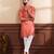 Orange printed ethnic kurta payjama for looks