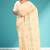Vanilla cream & olive green andhra cotton saree with running blouse
