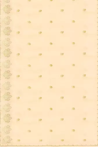 Vanilla cream & olive green andhra cotton saree with running blouse