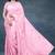 Baby/blossom pink & rose gold andhra cotton saree with running blouse