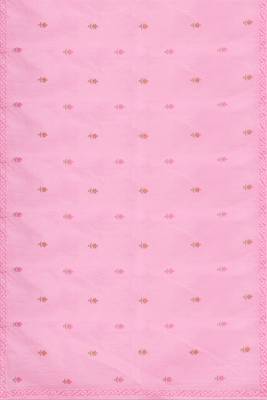Baby/blossom pink & rose gold andhra cotton saree with running blouse 5