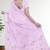 Mauve/orchid blush pink & antique gold andhra cotton saree with running blouse