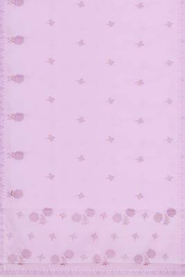 Mauve/orchid blush pink & antique gold andhra cotton saree with running blouse 5
