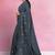 Charcoal grey & jet black south cotton saree with running blouse