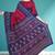 Raspberry/magenta pink & indigo blue south cotton saree with running blouse