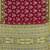Maroon red & olive green south cotton saree with running blouse