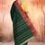 Bottle green & terracotta red bengal tant saree without blouse