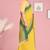 Lemon yellow & leaf green bengal tant saree without blouse