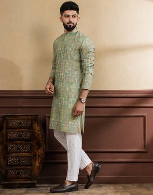 Pista printed ethnic kurta payjama for looks 4