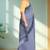 Lavender blue & slate blue bengal tant saree without blouse