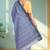 Lavender blue & slate blue bengal tant saree without blouse