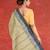Natural sand brown & slate grey bengal tant saree without blouse