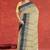 Natural sand brown & slate grey bengal tant saree without blouse
