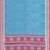 Sky blue & coral pink south cotton saree with running blouse