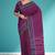 Plum purple & midnight navy blue chettinad cotton saree with running blouse