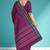 Plum purple & midnight navy blue chettinad cotton saree with running blouse