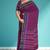 Plum purple & midnight navy blue chettinad cotton saree with running blouse